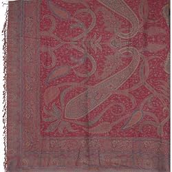Blankets And Throws Pure Wool Asian Jacquard Pattern India 83 inches x 105 inches