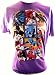 Mighty Morphin Power Rangers Adult Mens T-Shirt - Purple with the Power Rangers