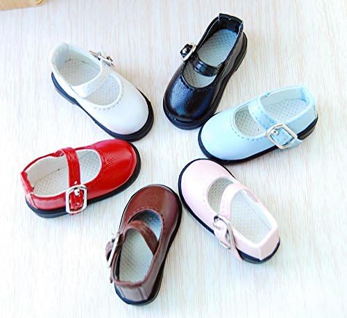 BJD Sd Blythe 1/6 Doll Shoes1 Pair Black Leather Shoes Doll Accessories