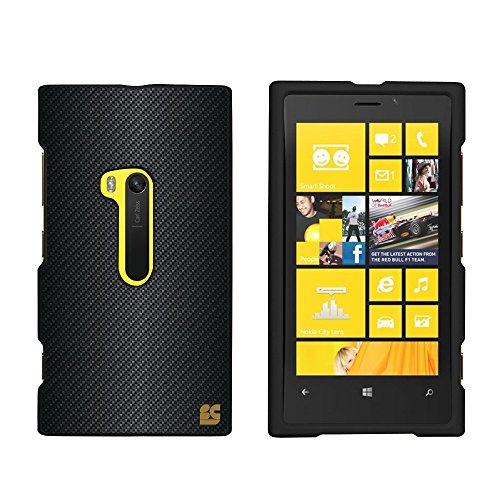 DisignCase® For Nokia Lumia 920 4.5 inches 4G LTE( At&t ) Image Design Graphic Pictorial Pattern Cellphone Shell Cover 2 Pieces Hard Case [ Easy Clip on / Snap on / off ] [Silm Fit Light Weigh] Durable Cell Phone Cases - Black Carbon Fiber Design