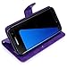 Galaxy S7 Edge Case, LK Galaxy S7 Edge Wallet Case, Luxury PU Leather Case Flip Cover with Card Slots & Stand For Samsung Galaxy S7 Edge, PURPLE