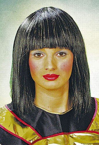 Perücke: Cleopatra-Perücke, schwarz
