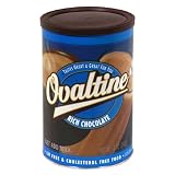 Ovaltine Chocolate Drink Mix, Rich Chocolate, 12-Ounce Container (Pack of 5)