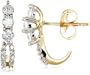 10k Yellow Gold Diamond J-Hoop Earrings (1/3 cttw, I-J Color, I3 Clarity)