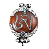 Sterling Silver Amber Dorje Om Symbol Pendant