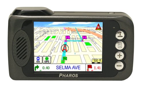 Pharos Drive 135 All-in-One GPS Navigation Unit with 3.5 Color Screen, MP3 Player, and 2 GB SDd with US and Canada Street Maps