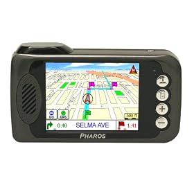 Pharos Drive 135 All-in-One GPS Navigation Unit with 3.5" Color Screen, MP3 Player, and  2 GB SDd with US and Canada Street Maps
