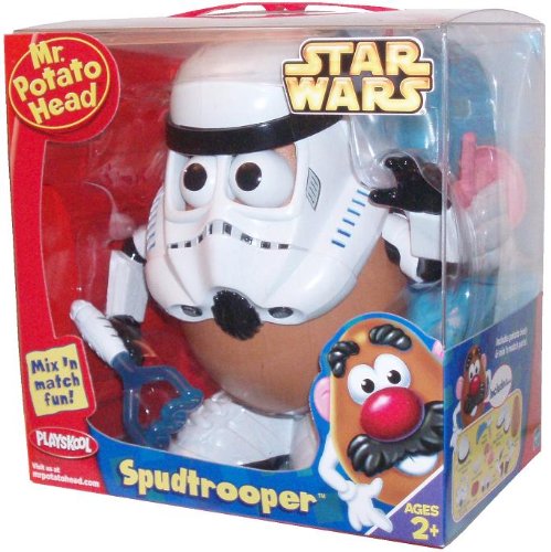 Playskool Mr. Potato Head Star Wars Series SPUDTROOPER with Helmet, Face Mask, 1 Set of Teeth, Nose, Laser Masher, 2 Ears, 1 Set of Eyes, Shoes, 2 Arms and Potato Body 51XJ3Un1W3L Playskool Mr. Potato Head Star Wars Series SPUDTROOPER with Helmet, Face Mask, 1 Set of Teeth, Nose, Laser Masher, 2 Ears, 1 Set of Eyes, Shoes, 2 Arms and Potato Body