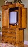 Bedroom TV Armoire With Brown Finish
