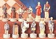 Battle of Troy Theme Hand-Painted Chessmen