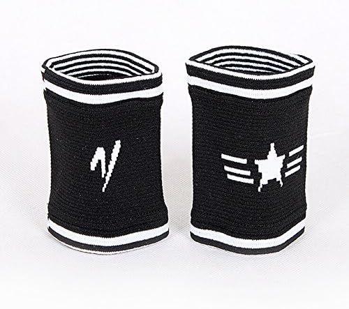 Generic Fitness Gloves Nylon Jacquard Wristband Black 3.5"*3.3"