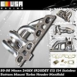 89-98 240SX SR20DET Bottom Mount Stainless Turob Manifold by EMUSA