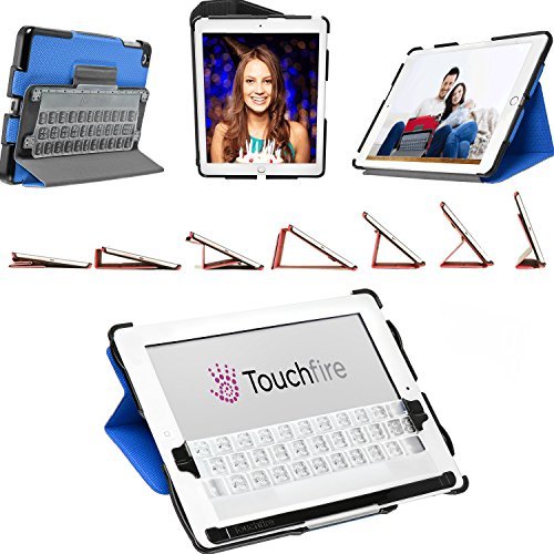 Touchfire Ultra-Protective Case, 3-D Keyboard, Sound Booster & Magnetic Mount for iPad 2,3,4 - Blue