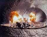 Uss Iowa Battleship Firing Guns Navy Art Poster Print - 16 X 20