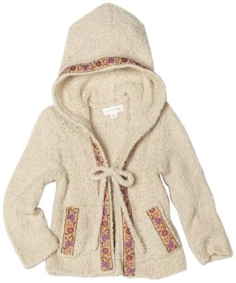 Girls Snow Country Ivory Hooded Sweater