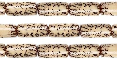 Betel Nut Tube Beads Natural 16x7mm 16 Inch Strand