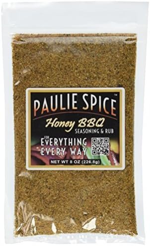 Paulie Spice : Sweet Honey BBQ Gourmet Seasoning and Rub : Amazing on Ribs, Chicken, Pork, Wings, Turkey, Prime Rib, Steak and Fish : 8 oz by Paulie Spice