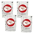 Kansas City Chiefs 4pc 2oz Square Shot Glass Set NFL Football