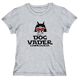 DOG VADER : Chihuahua Dogs Womens T-Shirt (Heather Gray, Sizes X-Small - XXX-Large)