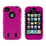 Body Armor for iPhone 4 / 4th Generation - Hot Pink & Black