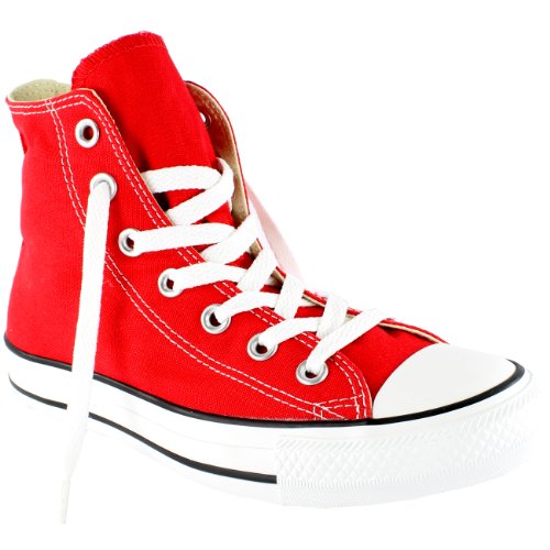 Womens Converse All Star Hi High Top Chuck Taylor Chucks Trainers Red