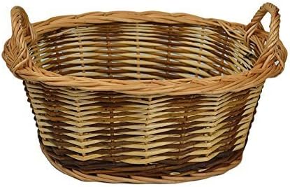 RURALITY Eco-friendly Wicker Storage Basket Planter with Handles by JINGSEN
