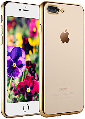 iPhone 7 Plus Case, Vomocase Slim Plating Crystal Clear Soft TPU Gel Shockproof Cover Case for apple iPhone 7 Plus 5.7 inch (2016) (Gold)