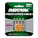 Rayovac Rechargeable NiMH Batteries, AAA-size, 4-count Carded Pack (Pack of 2)