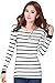 ASHERANGEL Women's Striped Long Sleeve Casual T-shirt Crew Neck Base Top Blouse