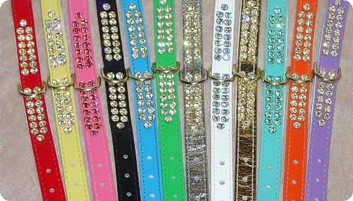 Heidi Vinyl Dog Collar 12in Pink 94P