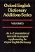 Book Oxford English Dictionary Additions Series, Vol. 2