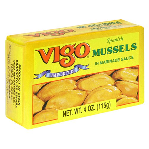 Vigo Mussels Escabeche, 4-Ounce Cans (Pack of 10) by Vigo