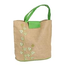 Olive N Figs Embroidered Creeper Jute Handbag/Tote