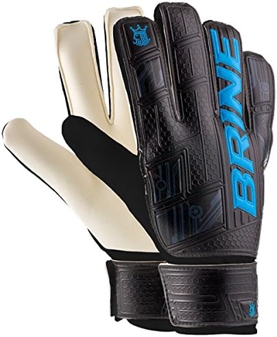 Black Youth Size 5 (Youth M/L) - Circumference around hand inside thumb) Soccer Goalie Gloves