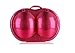 Lyceem Portable Protect Bra Underwear Lingerie Case Travel Organizer-Bling Beads-Pink -Buxom Cup