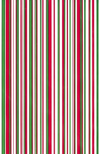 Ribbon Stripe Red & Green Cocoa Butter Chocolate Transfer Sheet by GSA