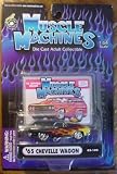 Muscle Machines '65 Chevelle Wagon Black w/ Flames