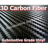 Black Carbon Fiber Vinyl Film Wrap - 48x60 (4' x 5') Sheet Twill Weave - Hood Trunk... by Autmotive Authority