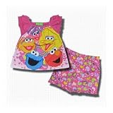 Sesame Street "Everyone's Here" 2 Piece Pajama Set for girls - 12 Months