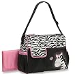 Trendy Boutique Black & White Zebra Striped Pink Zebra Diaper Bag Trendy Boutique Black & White Zebra Striped Pink Zebra Diaper Bag