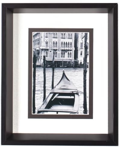 Nielsen Professional 5 by 7-Inch Verona Black Solid Wood Luxury Frame with Black and White Double Mat
