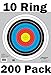 Archery 40cm & 80cm Targets by Longbow (200 Pack, 40cm/Approx 17