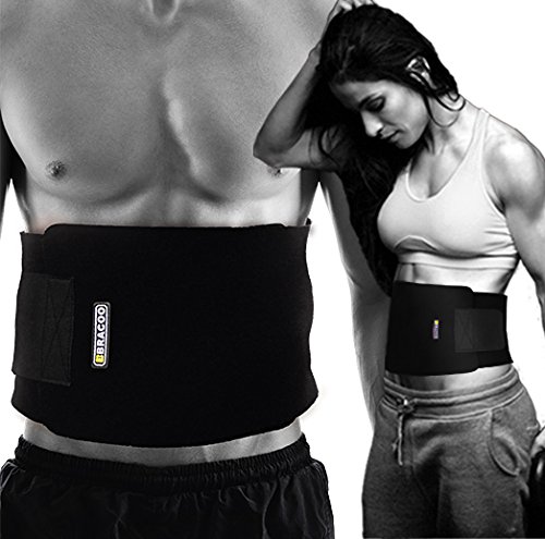 Bracoo Adjustable Waist Trimmer Belt or Arm & Thigh Slimming Bands,Workout Thermal,Weight Loss Wrap,Men and Women