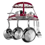 Review Range Kleen Mfg  / Range Kleen Wrought Iron 2-Shelf Pot Rack - Red