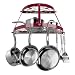 Range Kleen Wrought Iron 2-Shelf Pot Rack - Red