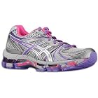Asics Women's Gel-Kayano 18 Running Shoe, Titanium/Purple Mist/Silver 5.5 M US