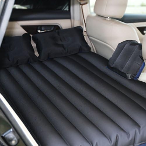 Ezsho Universal Oxford Fabric Car Travel Air Mattress - Multifunctional Mobile Inflatable Air Bed Cushion for Sleep Rest and Intimate Motion (Black)