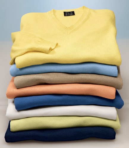 Signature Cotton V Neck Sweater