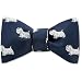 Sealyham Terrier by Kay Nine Design navy blue polyester freestyle bowties