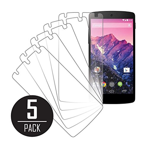 eTECH-Collection-5-Pack-of-Crystal-Clear-Screen-Protectors-for-LG-Google-Nexus-5-D820D821--Free-Shipping-from-